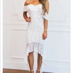 Brand New Off The Shoulder White Lace Dress